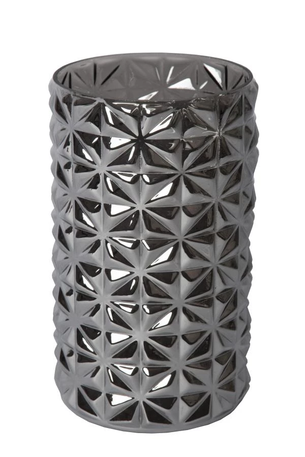 Lucide CORALIE - Glass - Ø 12 cm - Smoke Grey - turned on